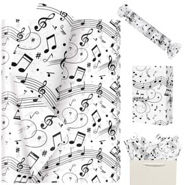 100 Sheets Musical Notes Tissue Paper, 20x14 Inches, Music Themed Wrapping Paper, Decorative Tissue for Music Celebration Birthday Party Wrapping Supplies