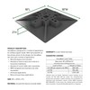 VersaBase 18x18" Rooftop Base Foot - Rooftop Equipment Support -