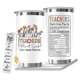 Teacher Gifts for Women Teacher 20oz Tumbler Teacher Appreciation Gifts from Students Teacher Birthday, Christmas, Graduation, Thanksgiving, Appreciation Week, Back to School Gifts-Bookmark