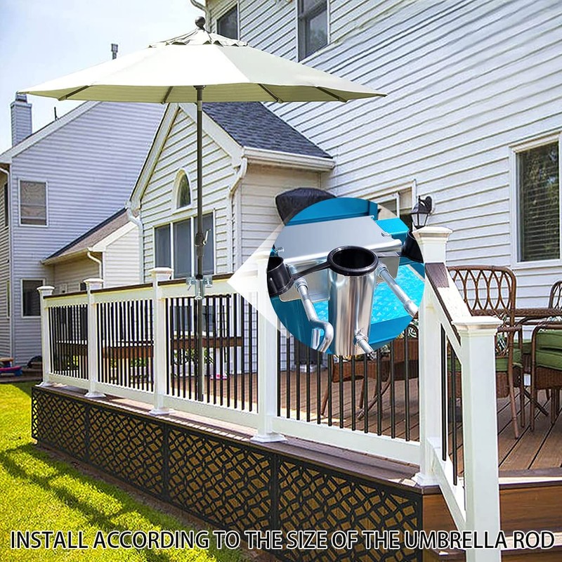 RURIZHONGTIAN Parasol Holder Balcony Railing, Parasol Holder Balcony, Balcony Umbrella