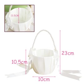 Trsnzul Wedding Flower Basket 1 Piece Flower Girl Basket Wedding Basket Flower Basket Wedding Basket Flower Basket Wedding Basket White Flower Children Basket Flower Basket Flower Basket Flower Basket