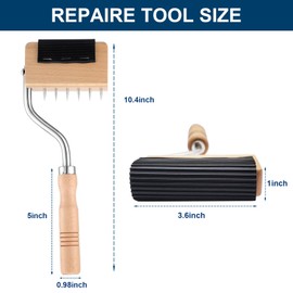 Gooseneck Webbing Stretcher, Carpet Stretcher Tool, Wooden Handle Ribbon Finishing Comb for Leather, Knitting, Textile, Upholstery Tools