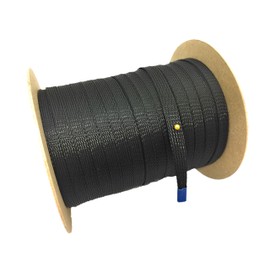 Polyester Braided Sleeve for Cable Covering (Black) Normal Diameter: Approx. 2.2 inches (5.5 mm) ~ Expanded Diameter: Approx. 6.6 inches (16 mm) Roll of 328.4 ft (100 m)