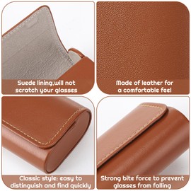 Fingertip WD 4Pack Glasses Case, Eyeglasses Case Hard Shell, Lightweight Portable Case for Sunglasses Eye Glasses Case with Cleaning Cloth Unisex