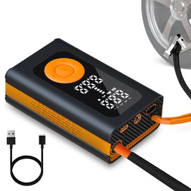 Tirol AIRPRO – Premium Cordless Tire Inflator, 150 PSI Fast Inflation, USB-C Rechargeable, Dual LED Display, Auto Shut-Off, for Cars, Bikes, Motorcycles & More