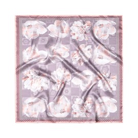 100% Mulberry Silk Scarf 27"x42" Square Women Neckerchief Headscarf - Lightweight Neck Scarf Gift Packed