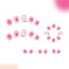 24 Pcs French Press on Nails Short Square Fake Nails