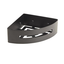 Gedy Poseidon Mensola Doccia Angolare in Acciaio Inox AISI 304 Finitura Nero Opaco, Portaoggetti Doccia Angolare Misure L19,8xP19,8xH7,2cm, Fissaggio a Muro con Viti Incluse, Impermeabile, Antiruggine