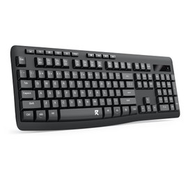 Redragon 2.4G Wireless Computer Keyboard, Multi-Media USB Keyboard for PC Laptop, Plug and Play USB Computer Keyboard,