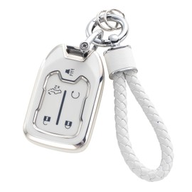 YO&YOYE for GMC Key Fob Cover with Keychain, TPU Key Case Fit for 2019 2020 2021 2022 Chevy Silverado GMC Sierra 1500 2500HD 3500HD Terrain Acadia Smart Key Protector Shell 5 Buttons