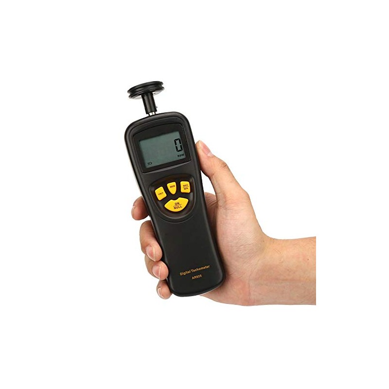 Smart Sensor Digital Tachometer, 0.5~19999 RPM Motor Tachometer with LCD