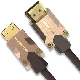 Monster Cable HDMI 2.0 de alta calidad certificado por la serie M, cuenta con 4K Ultra HD a una frecuencia de actualización de 60 Hz, chamarra Duraflex y blindaje de triple capa, 22.5 Gbps - 5 pies
