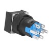 25PCS Push Button Switch with Light 16mm Square Self Locking