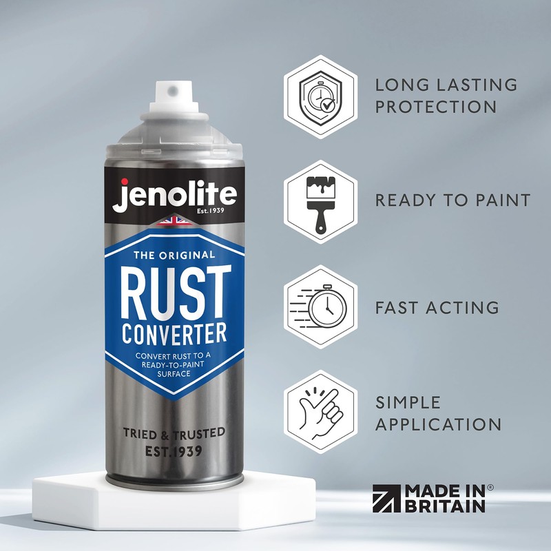 JENOLITE Rust Converter Spray for Metal 400 ml (13.52 fl
