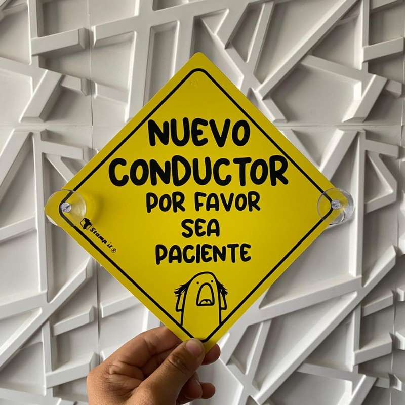 Stamp it Letrero de conductor nuevo
