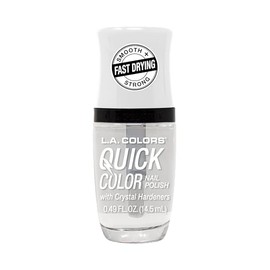 L.A. COLORS Quick Color Nail Polish with Crystal Hardeners, Clarity CNL650