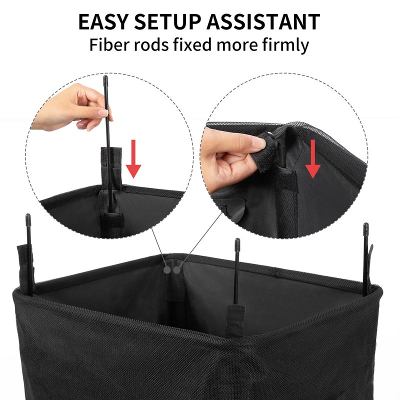 WOWLIVE Large Rolling Laundry Basket Wheels 90L Collapsible Tall Laundry