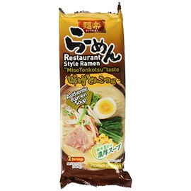 Hikari Menraku Tonkotsu Ramen Noodles, Miso, 6.5 Ounce