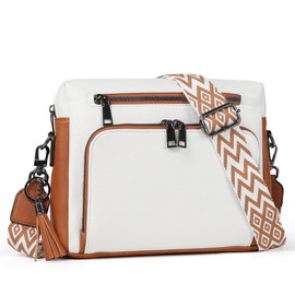 TANTOMI Crossbody Bags for Women MultiPockets Purses for Women Vegan Leather Shoulder Bag with Ajustable Strap for Shopping Travel