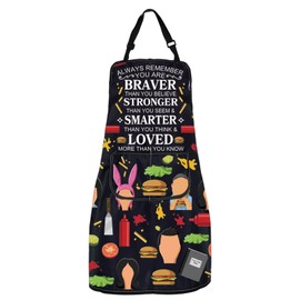 WSNANG Burgers Inspired Gift Belcher Family Waterproof Apron Burgers Fans Gift Bob’s TV Show Merchandise for Women (Burgers Apron)