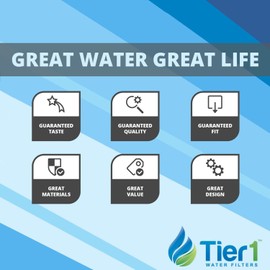 Tier1 Inline Water Filter NSF Standard Certified Replacement for GE GXRTQR Filter System - Activated Carbon Media to Reduce Contaminants including Chlorine Taste and Odor - 2 Pack