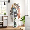 kiplant Rotary Coat Rack Stand with 8 Hooks, Bamboo Wood