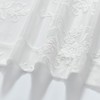 Kotile White Lace Cafe Curtains 45 Inch Length for Kitchen