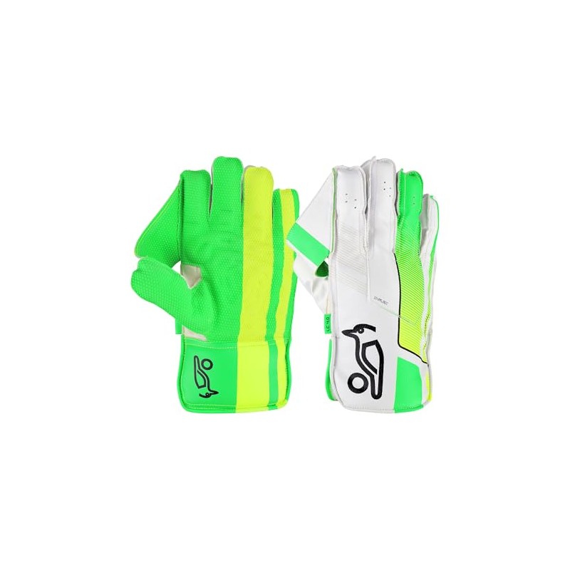 Kookaburra LC 4.0 Wicket Keeping Glove, Size Junior, Green/Yellow/White