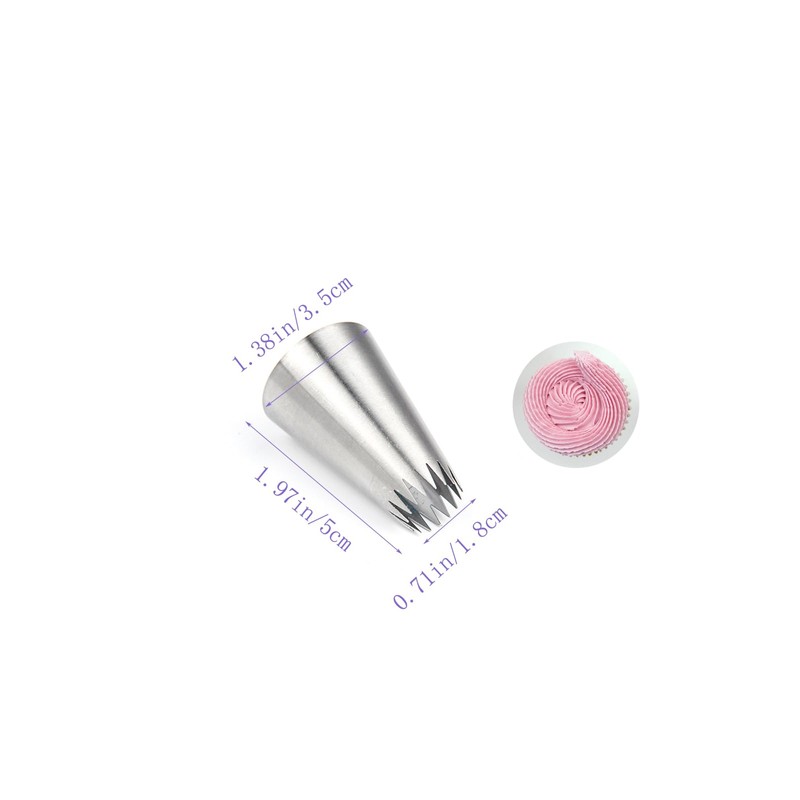 Extra Large French Star Piping Tip, 3-Piece Churro Tips Set