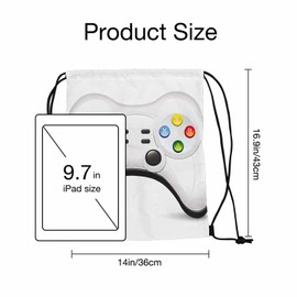 Sotunad Gamepad Controller Drawstring Backpack Yellow Red Blue Green Black Push Button Play Games for Swim Bag for Beach Swim Swimming Pool Drawstring Bags