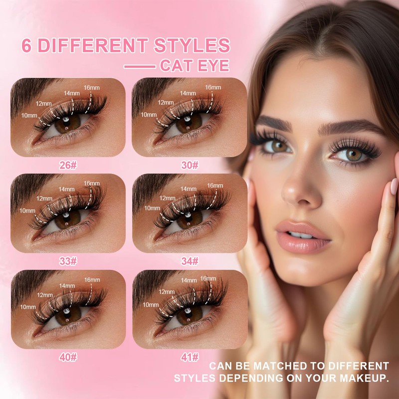 Lash Extension Kit DIY Lash Clusters 10-16mm 96pcs Individual Lashes
