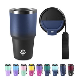 Tazza Termica 600ml 20oz, Termos Caffè con Doble Pared Reutilizable, Tazza da Viaggio per Caffe, Borraccia Termica in Acciaio Inox, sin BPA, Bicchiere Termico para Viajes, Oficina, Deporte, Escuela