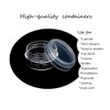 ZEJIA 10pcs Small Travel Containers, Clear Sample Containers with Screw