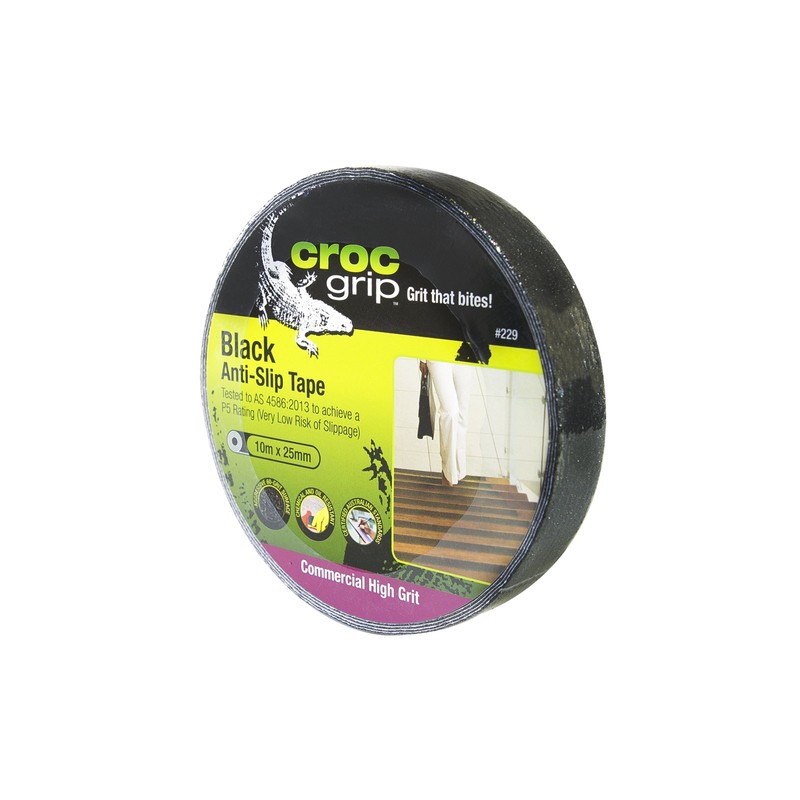CROC grip 229 Commercial High Grit Black Anti-Slip Tape-25mm x