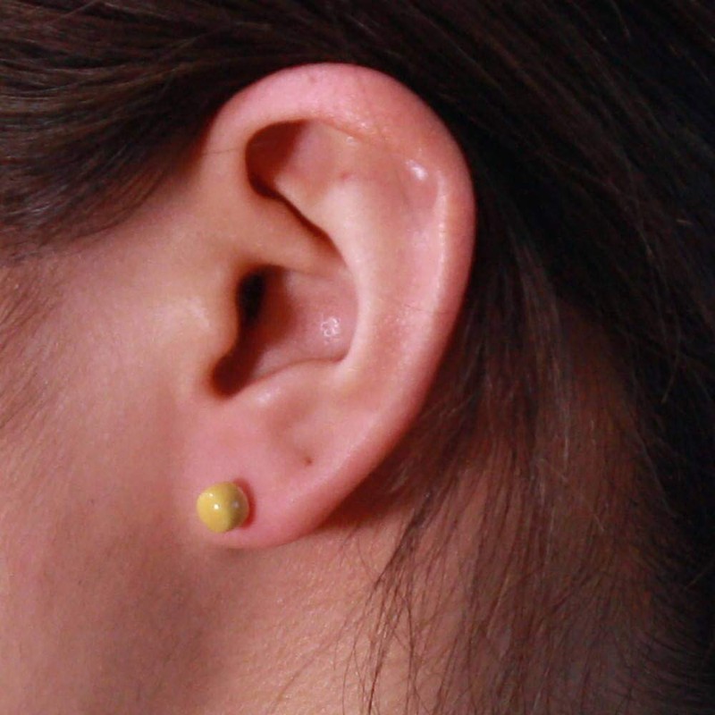 B&Dminoyaki KO-P4 Mino Ware Earrings (Ceramic Posts), Small Rounds, Plump