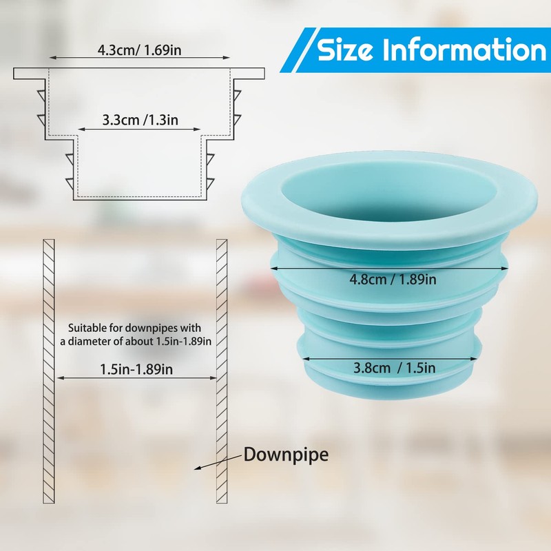 4 Pieces Drain Tube Hose Seal Deodorant Silicone Plug Sealing