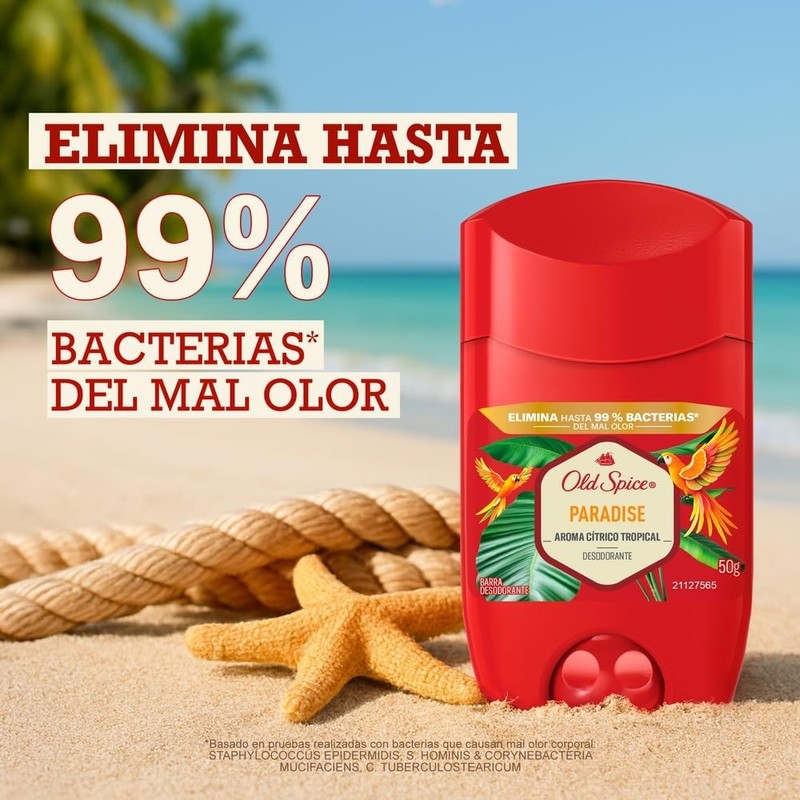 Old Spice Desodorante en Barra para hombre Paradise 50 g