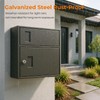 WeHere Wall-Mount Mailbox for Outside, Galvanized Steel Rust-Proof Mailboxes, Large