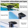 Pool Lights Solar Powered with Temperature Display, Adjustable Length, IP68