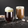 glastal 2x350ml Double Walled Coffee Glasses Mugs Cappuccino Latte Macchiato