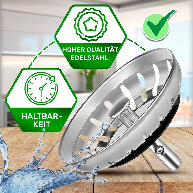 Kitchen Sink Strainer with Diameter 80 mm – Drain Strainer