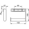 Keuco Plan 14962170000 Toilet Roll Holder without Cover Aluminium Anodised
