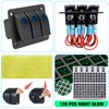 3 Gang Switch Panel On/Off Toggle Switch Panel Waterproof 12