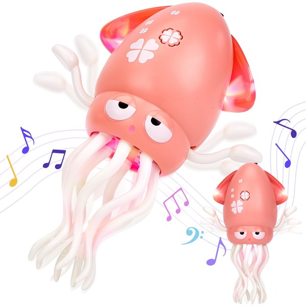 hahaland Dancing Squid Toy - Tummy Time Toys, Crawling Toys,