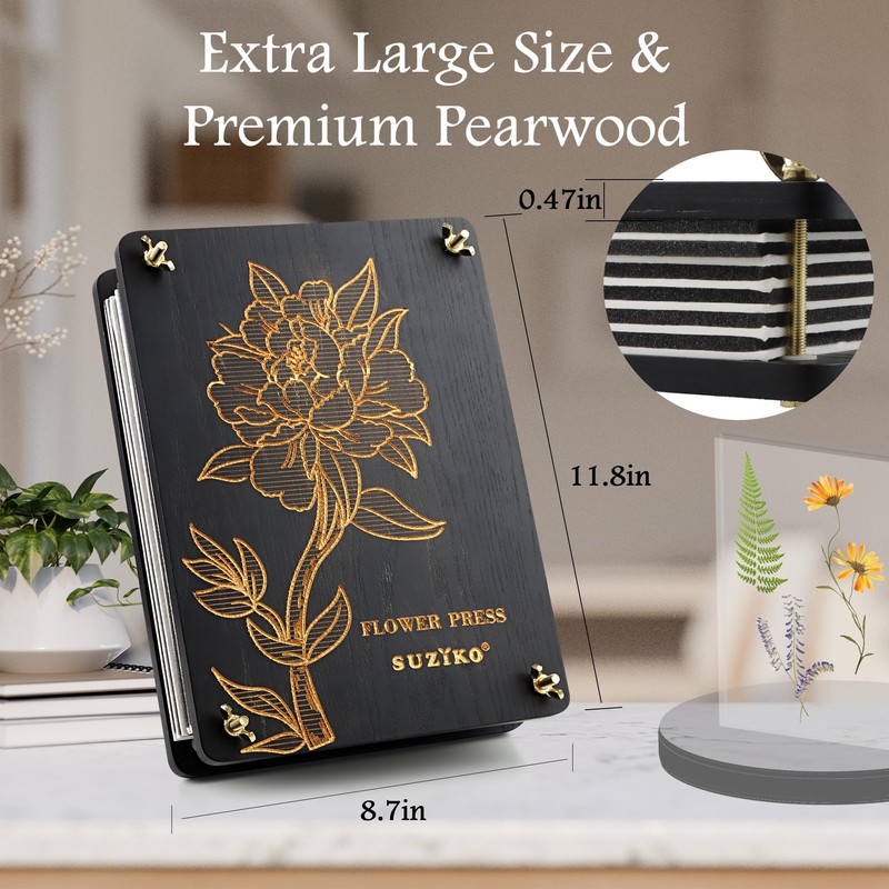 Suziko Large Flower Press Kit 11.8 x 8.7 inch 6