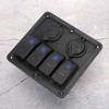12V 24V 4 Gang Rocker Switch Panel IP65 Waterproof with