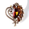 Ezing 4pcs Set Gold Tone Plated Rhinestone pins and brooches
