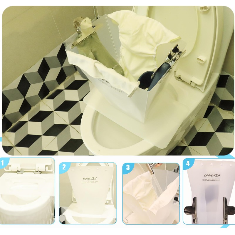 QOOMABA Cloth Diaper Sprayer Splatter Shield - Snap Design to