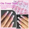 144Pcs White French Tip Press on Nails Short Square Press