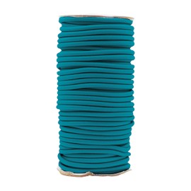 Mandala Crafts Tent Pole Shock Cord 1/8 Inch Teal 3mm Thick Elastic Cord - 55 YDS DIY Round Stretchy Cord Rope - Heavy Duty Kayak Bungee Cord Stretch String